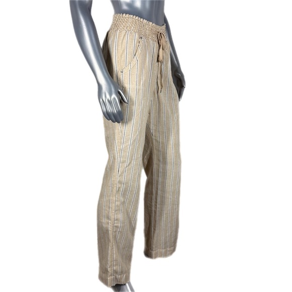 Ci Sono | Linen Collection Striped Wide-Leg Pants - Picture 3 of 9